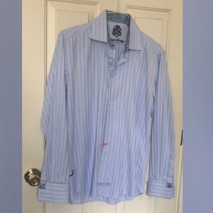 Men’s English Laundry Blue Striped Shirt